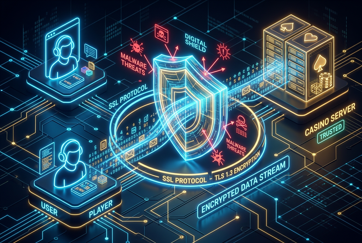 Holograficzny schemat bezpiecznego szyfrowania danych SSL i TLS w transakcjach kasynowych.