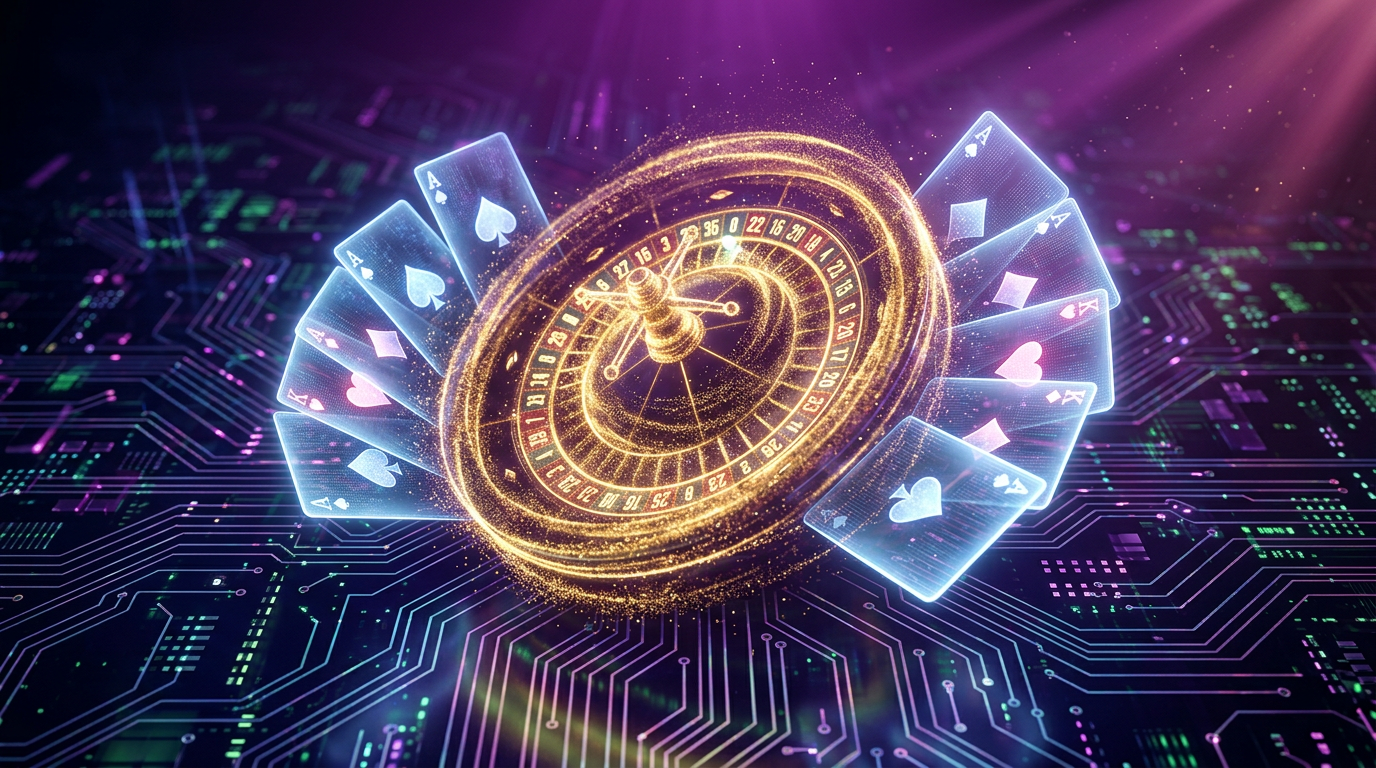 Futurystyczna koncepcja kasyna online 2026 z elementami technologicznymi