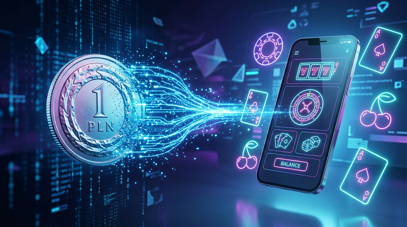 Digitalizacja monety 1 PLN wchodzącej do nowoczesnego interfejsu kasyna online