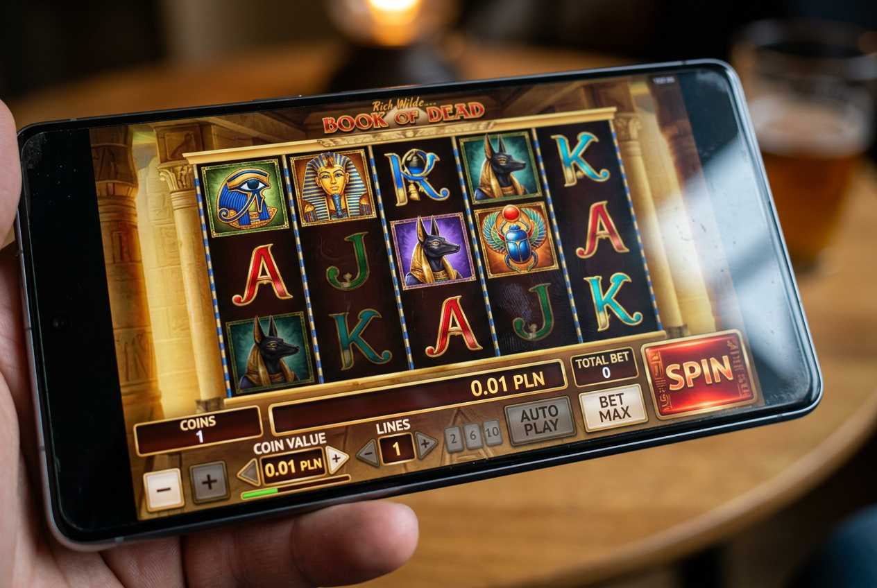 Interfejs mobilny slotu z minimalną stawką 0.01 PLN